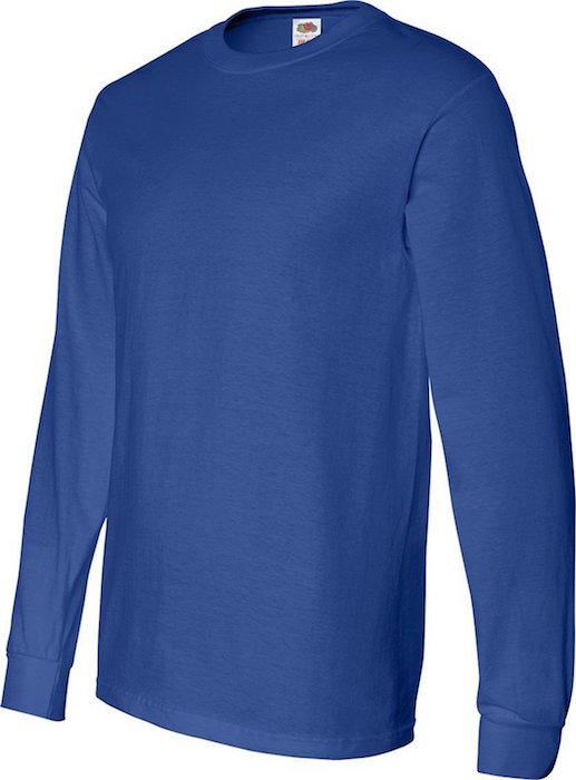 Adult Heavy Cotton HD Long-Sleeve T-Shirt (Royal) (Large)